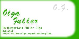 olga fuller business card
